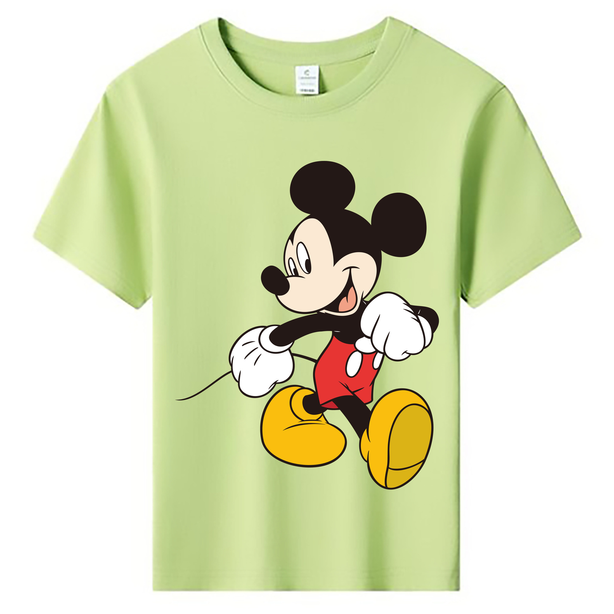ミッキーマウス Mickey Mouse 綿100％キッズTシャツ（フロントプリント）